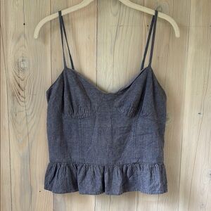 Vintage Y2K Denim Chambray Corset Top size M
